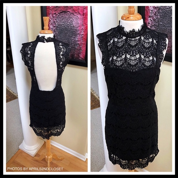 FREE PEOPLE BOHO CROCHET LACE MINI TANK DRESS A3C - Picture 4 of 13